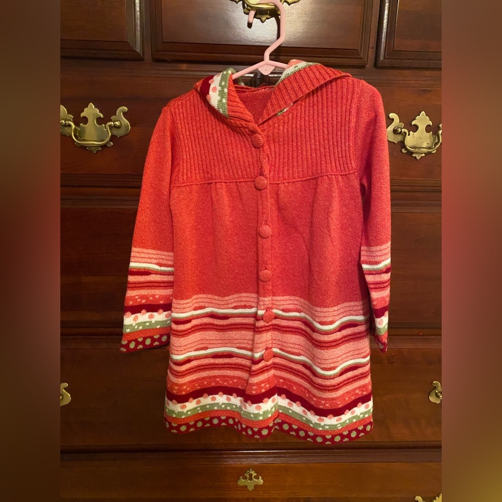 Gorgeous Clayeux knitted in France bright sweater EUC size 4